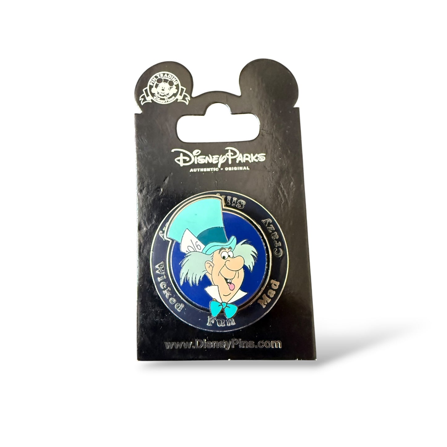 Disney Parks Mad Hatter Mad Crazy Silly Kooky Wicked Fun Spinner Pin