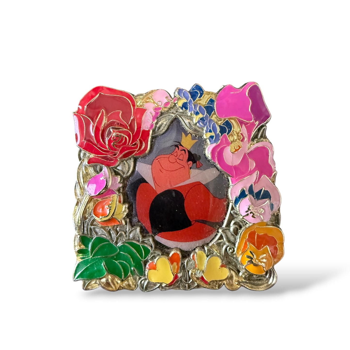 Disney Store Park Pack Alice in Wonderland Queen of Hearts Flower Frame Pin
