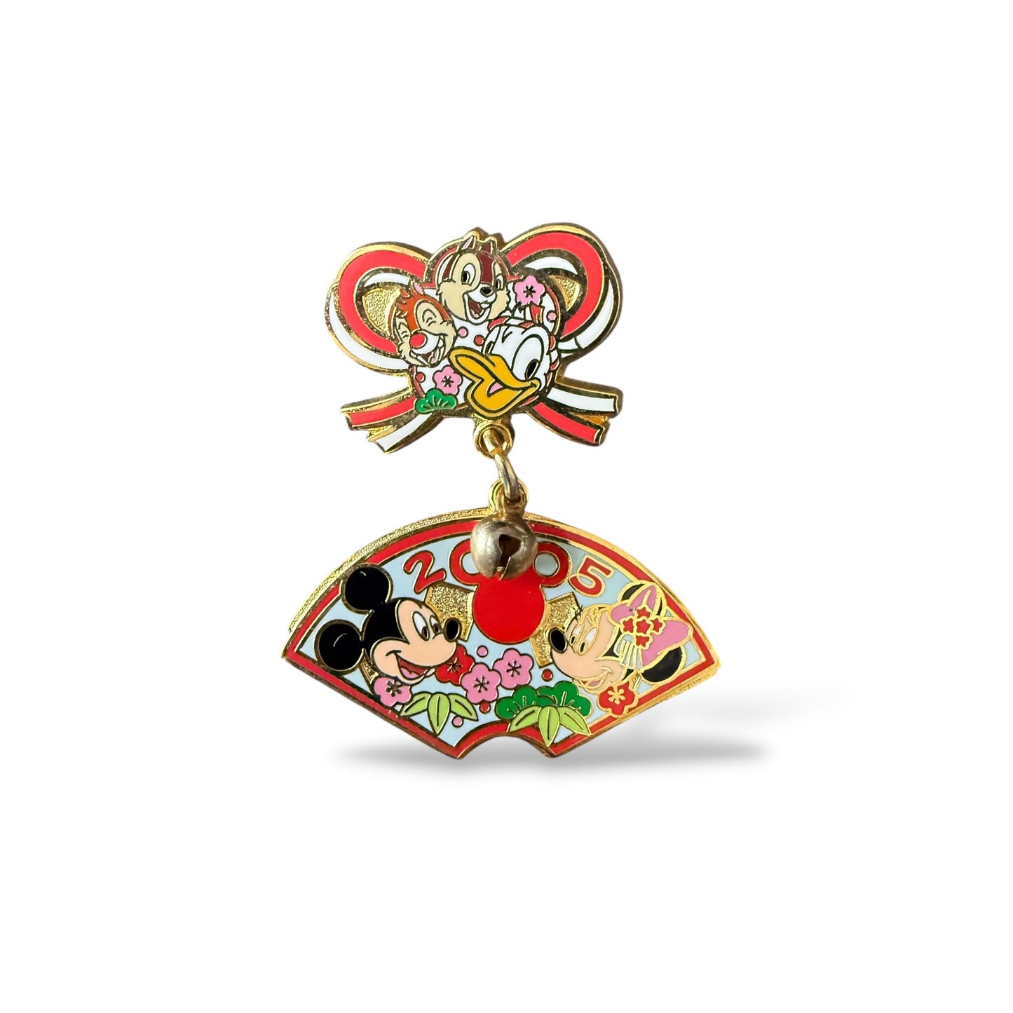 JDS Happy New Year 2005 Mickey and Minnie Dangle Pin