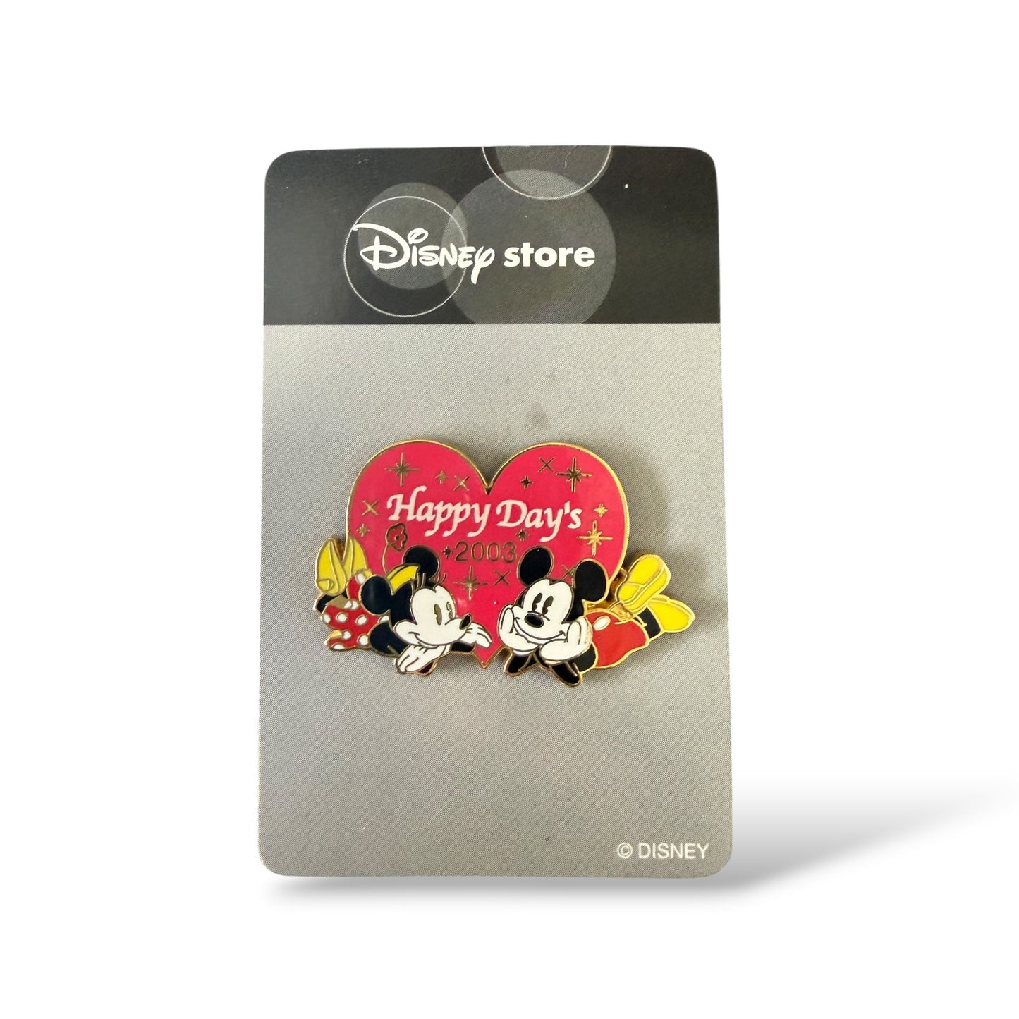 JDS Valentine's Day Mickey and Minnie Happy Days 2003 Pin