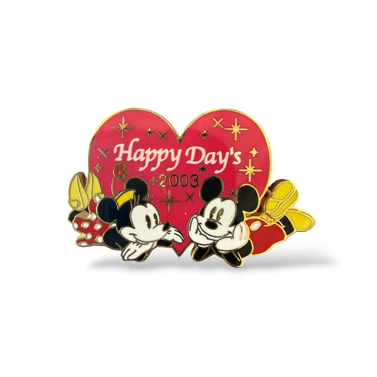 JDS Valentine's Day Mickey and Minnie Happy Days 2003 Pin