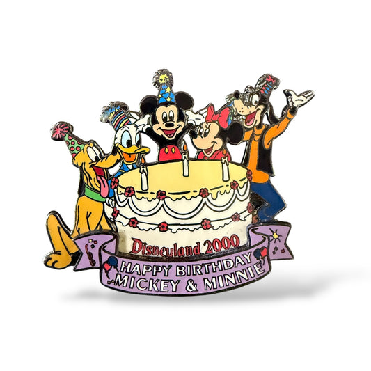 DLR Happy Birthday Mickey and Minnie Disneyland 2000 Fab 5 Pin