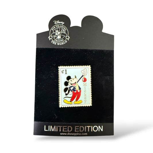 Disney Shopping Christmas Postage Stamp Mickey Mouse Pin