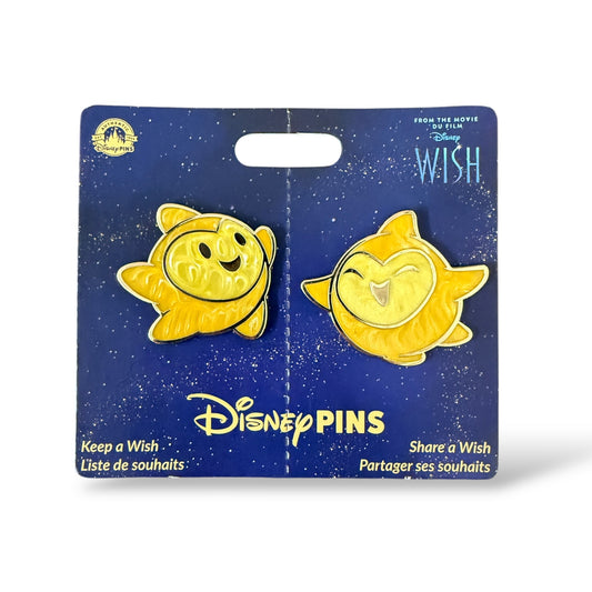 Disney Store Keep a Wish Share a Wish Star Pin Set