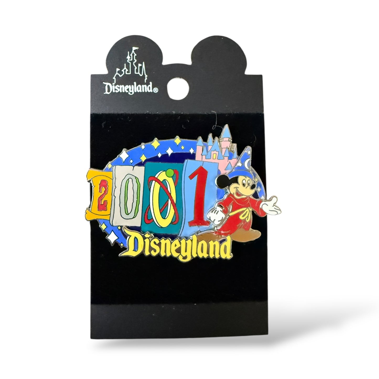 DLR New Year 2001 Logo Sorcerer Mickey Pin