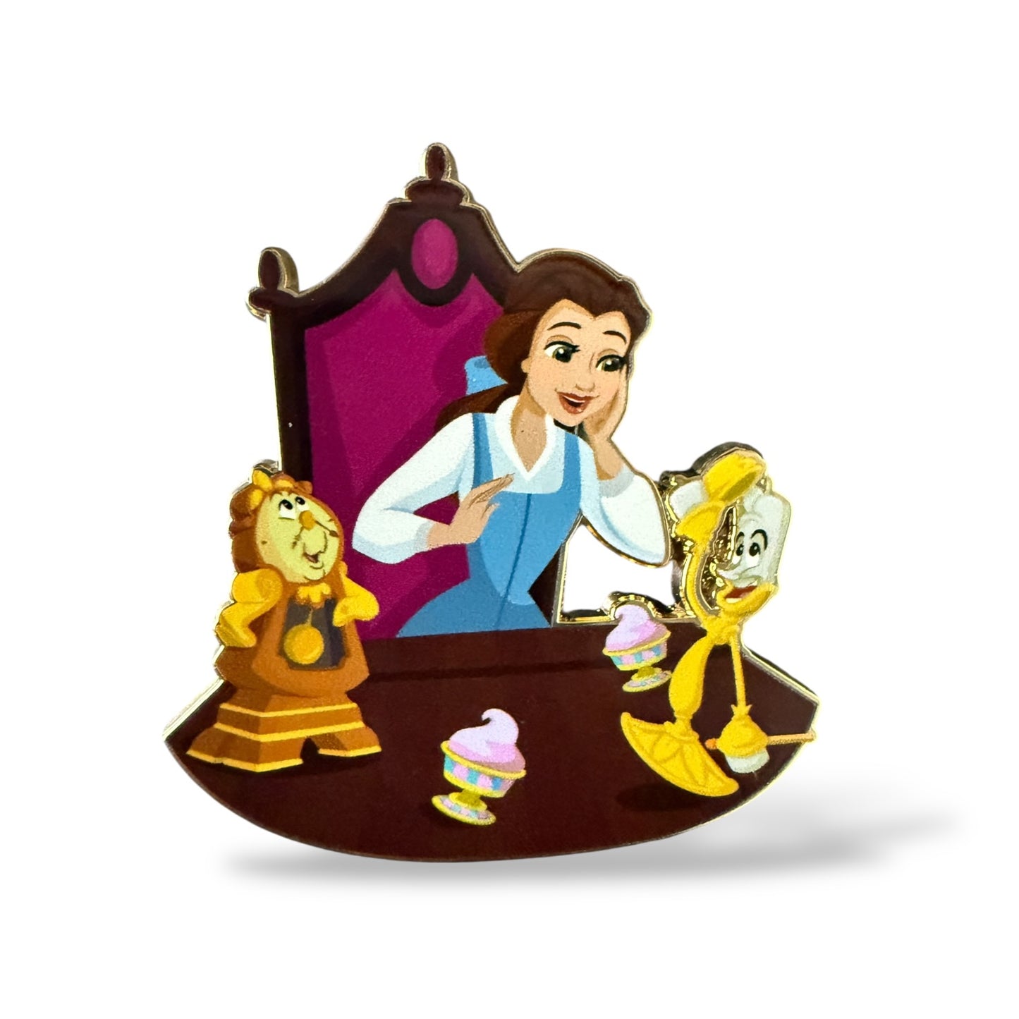 DEC Princess & Friends Mystery Belle with Cogsworth and Lumiere Pin