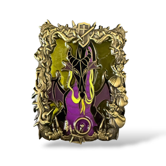 WDI Dragon Stain Glass Maleficent Dragon Pin