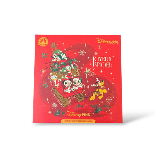 DLRP Mickey and Friends in a Sleigh Christmas 2025 Jumbo Pin