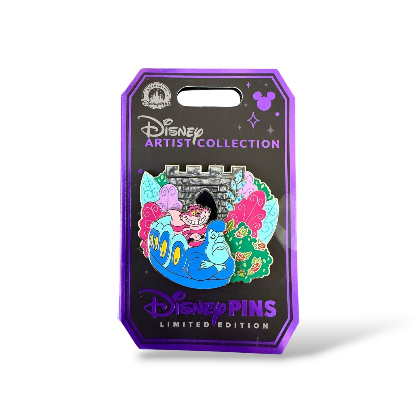 Disney Parks Artist Collection 2026 Cheshire Cat on the Alice in Wonderland Ride Pin