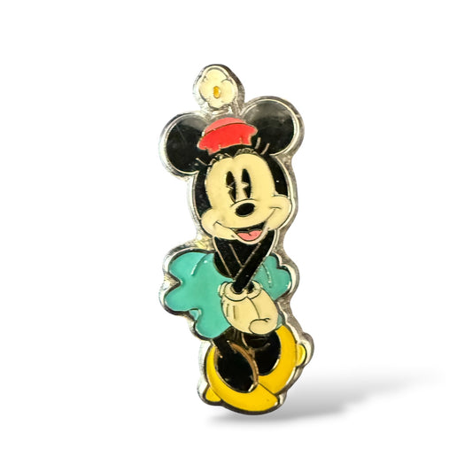 Disney Parks Shy Minnie Holding Her Hands Blue Skirt Pin