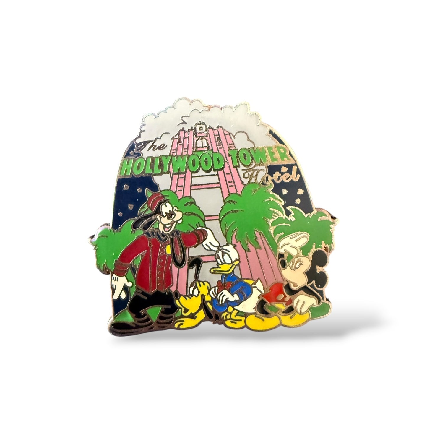 WDW Attractions Mystery Goofy, Donald, Pluto and Mickey Hollywood Tower of Terror Pin