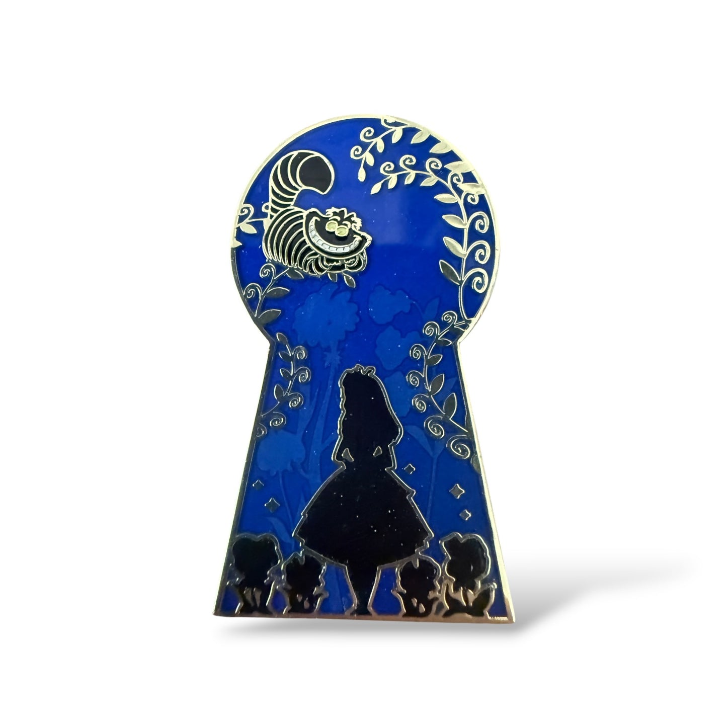 Disney Parks Uncas Alice and Cheshire Cat Keyhole Silhouette Pin