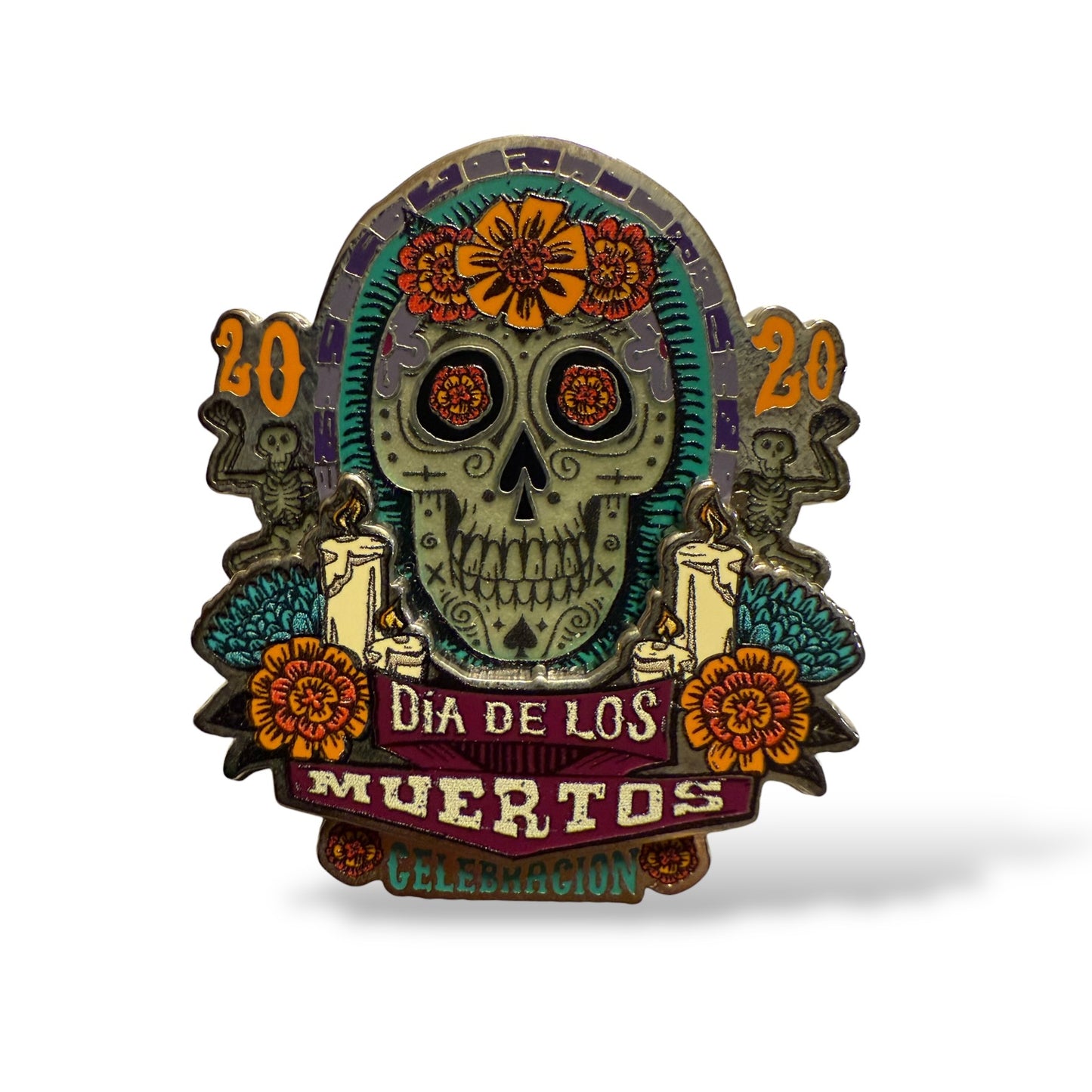 DLR Sugar Skull Dia De Los Muertos Pin