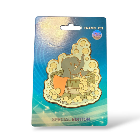 Monogram Dumbo Taking a Bath in Bubbles Pin