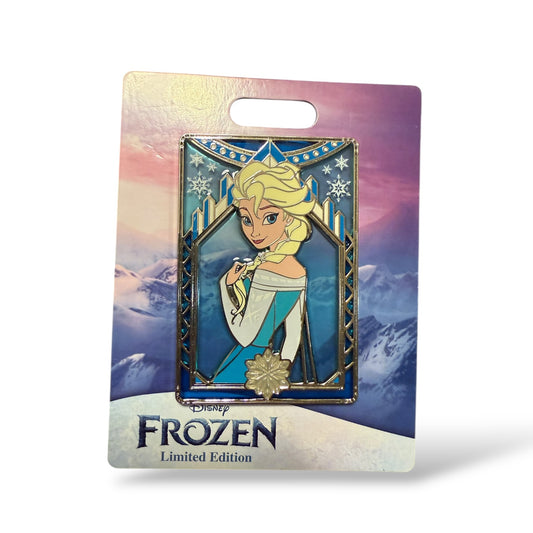 Monogram Frozen Stained Glass Windows Elsa Pin