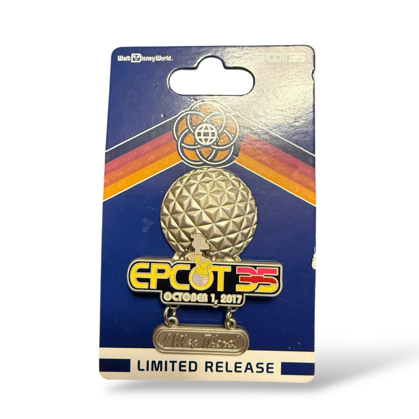 WDW Epcot 35th Anniversary I Was There October 1, 2017 Figment Spaceship Earth Pin