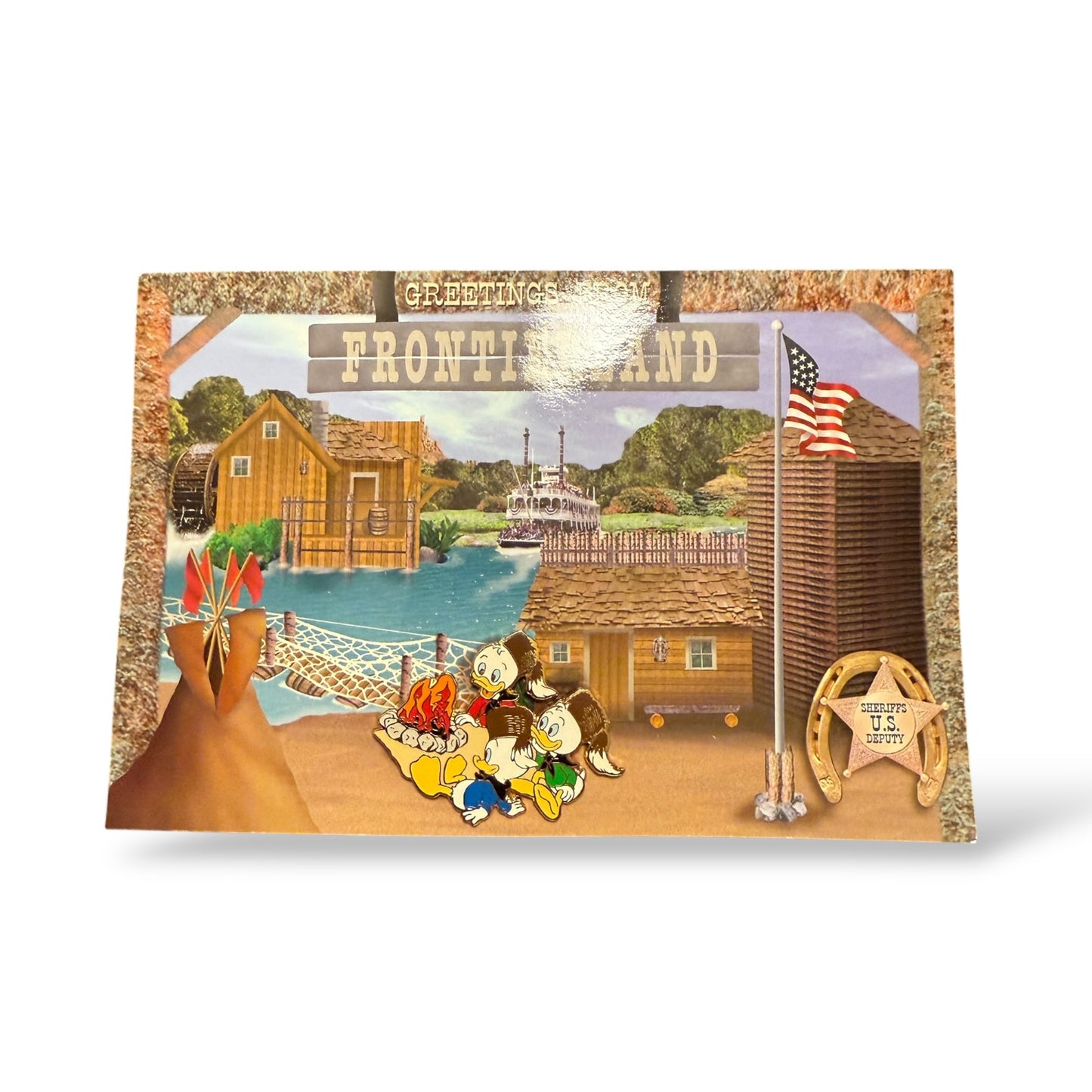 DLR Mickey's All American Pin Quest Huey, Dewey and Louie Frontierland Pin