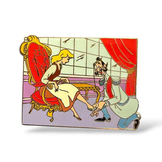 DLR Memorable Moments Cinderella and the Grand Duke Trying on the Glass Slipper Pin