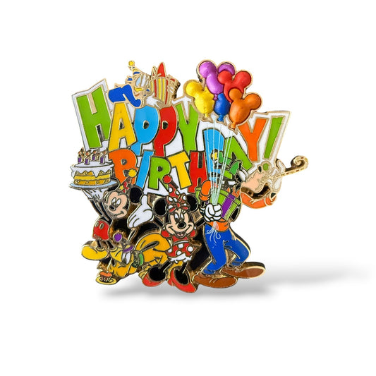 Disney Parks Happy Birthday Mickey and Friends Fab 5 Pin