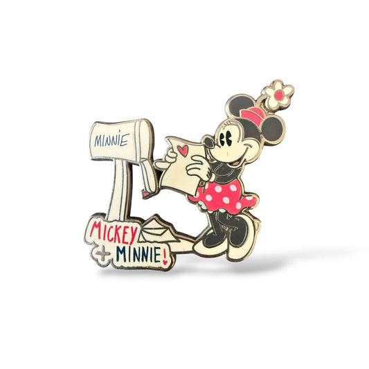 Disney Parks Minnie and Mickey Mailbox Sweethearts Set Minnie Pin