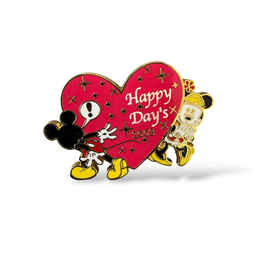JDS Valentine's Day Happy Days 2003 Mickey and Minnie Hiding Pin