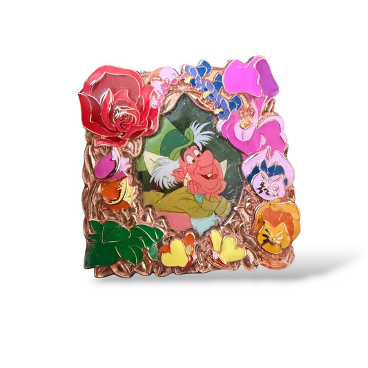 Disney Store Park Pack Alice in Wonderland Mad Hatter Flower Frame Pin