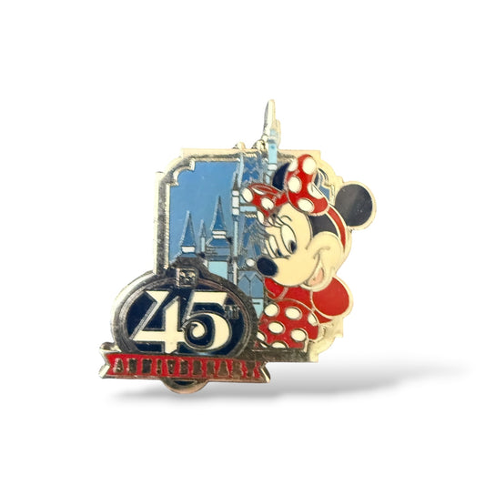 WDW Magic Kingdom 45th Anniversary Starter Minnie Mouse Pin