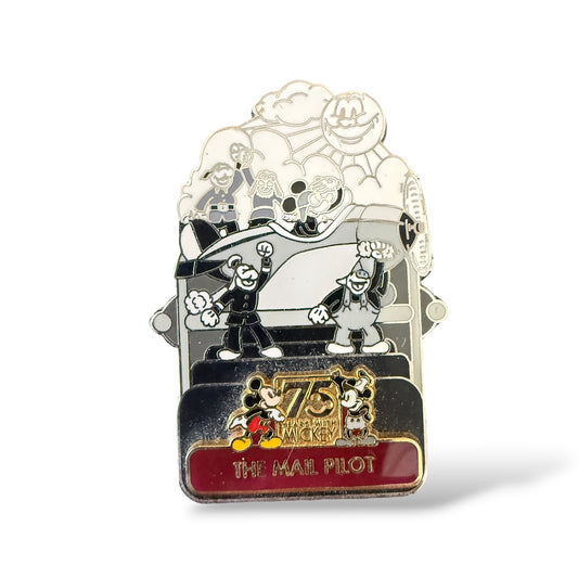DLR Mickey Mouse's 75th Anniversary The Mail Pilot Pin