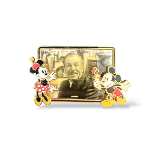 DLR Walt's 100th Birthday Picture Frame Walt Disney, Mickey, Minnie, and Castle Pin