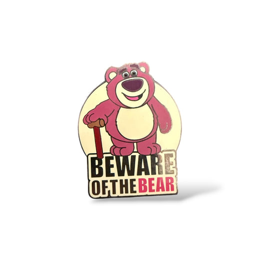 Disney Parks Toy Story 3 Lots O' Huggin' Bear Beware of the Bear Pin