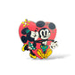 Disney Parks Mickey and Minnie Kiss Heart Background Pin