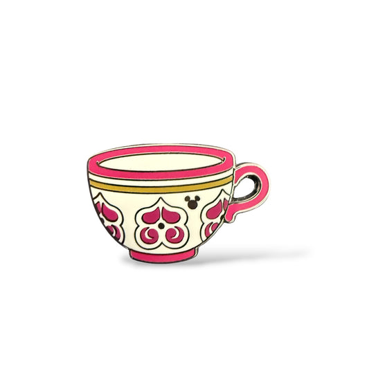 Cast Lanyard Mad Tea Party Cups Burgundy Hidden Mickey Pin