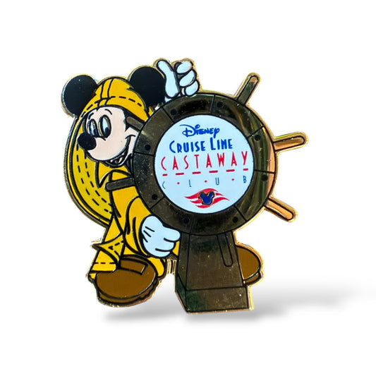 DCL Mickey Mouse Helmsman at Ship Wheel Castaway Club Pin