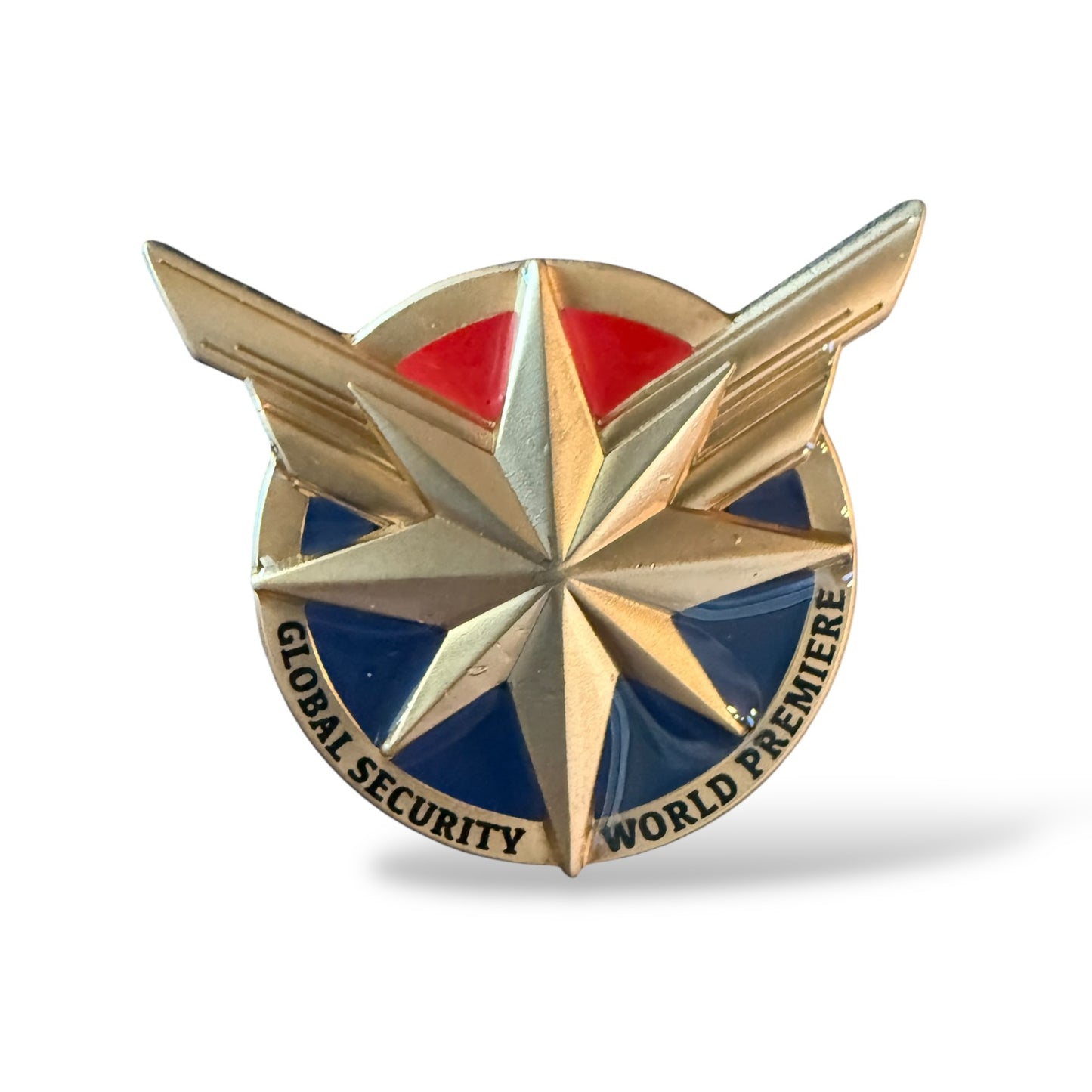 DEC Captain Marvel World Premiere Global Security Pin