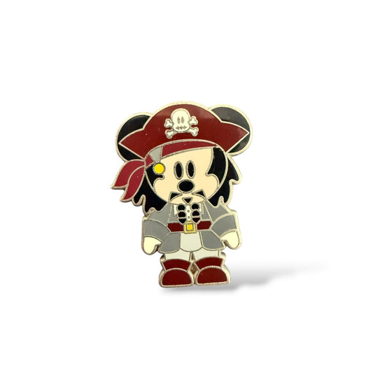 Disney Parks Pirates of the Caribbean Cute Characters Mickey as Jack Sparrow Pin