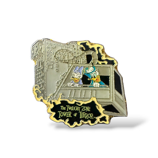 DCA California Adventure Attraction Booster Daisy and Donald on The Twilight Zone Tower of Terror Pin