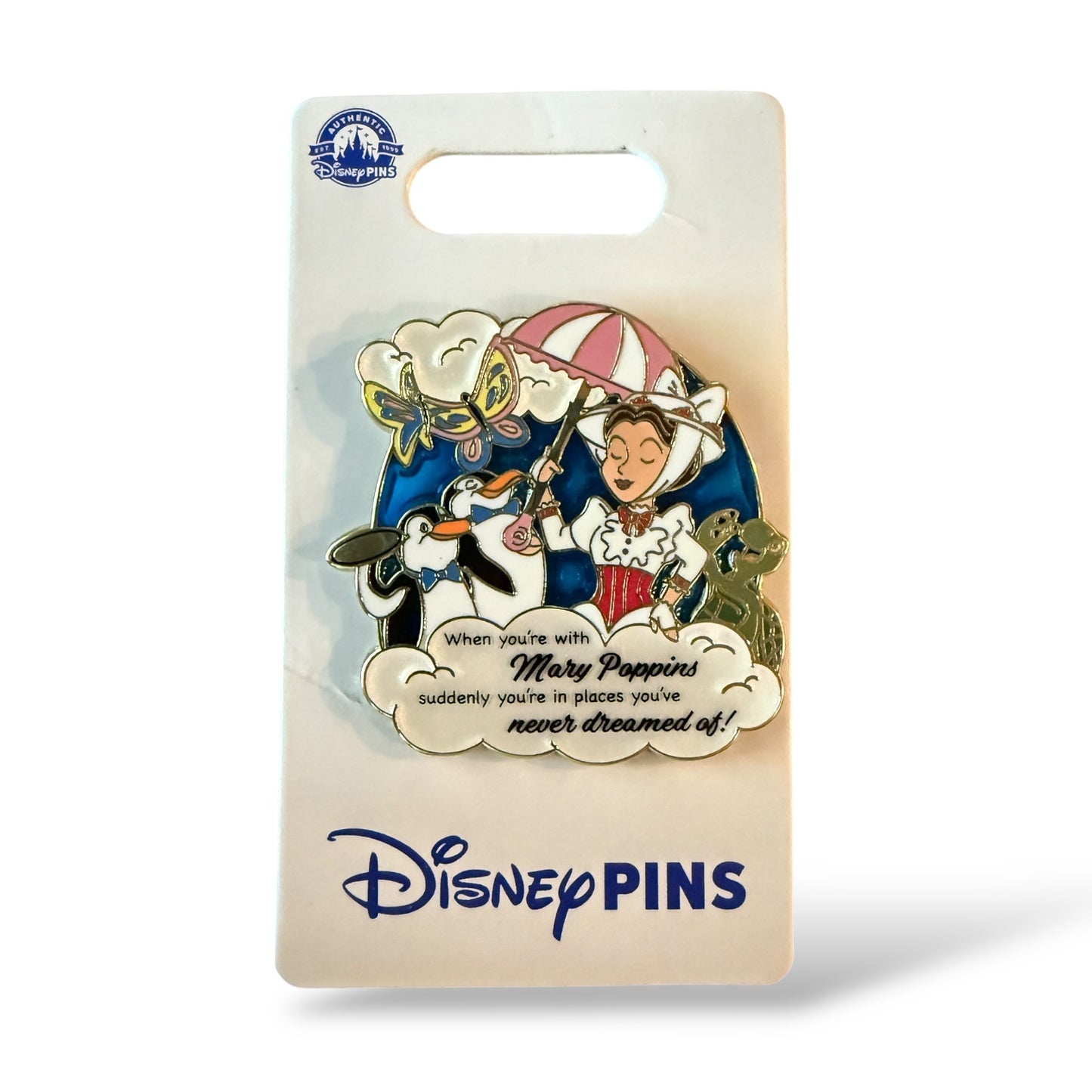 Disney Parks Mary Poppins and Animals Umbrella When You're With Mary Pin