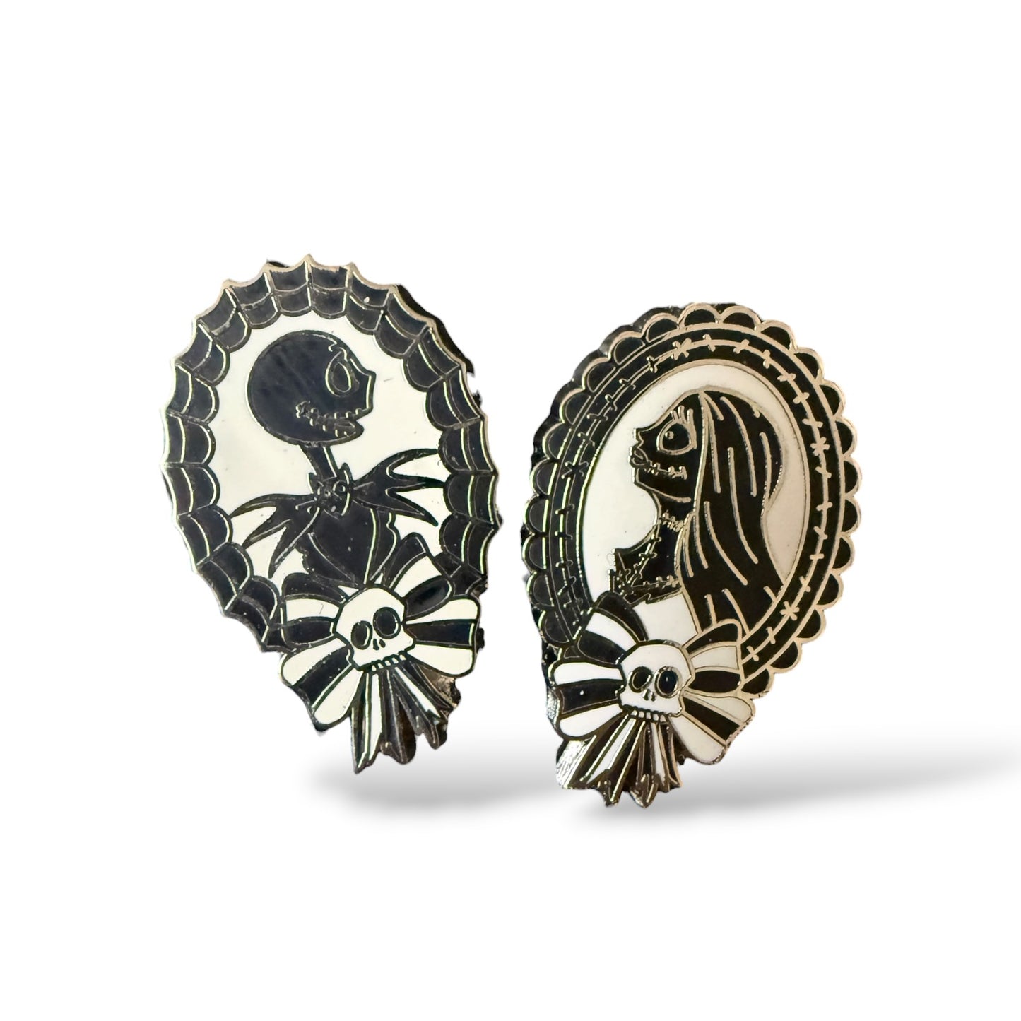 Disney Parks The Nightmare Before Christmas Jack and Sally Cameos Pin Set