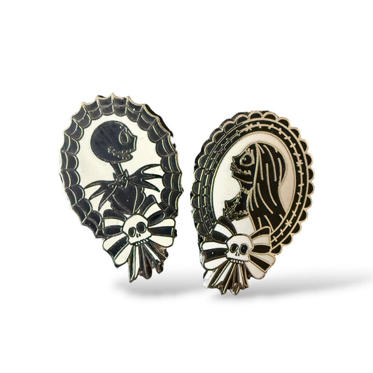Disney Parks The Nightmare Before Christmas Jack and Sally Cameos Pin Set