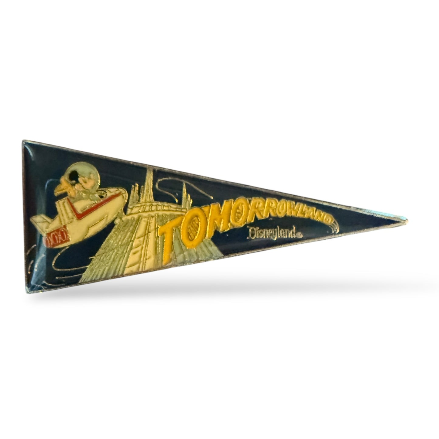 DLR Tomorrowland Pennant Mickey Mouse in Rocket Pin