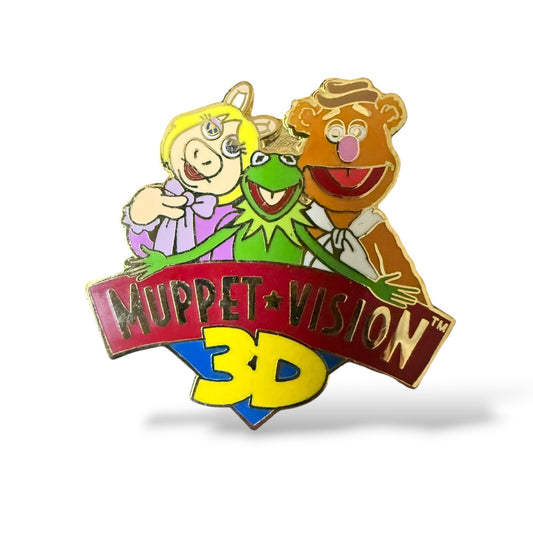 Disney Parks Muppet Vision 3D Kermit, Miss Piggy, and Fozzie Bear Pin