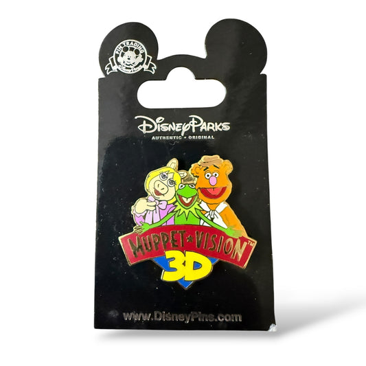 Disney Parks Muppet Vision 3D Kermit, Miss Piggy, and Fozzie Bear Pin