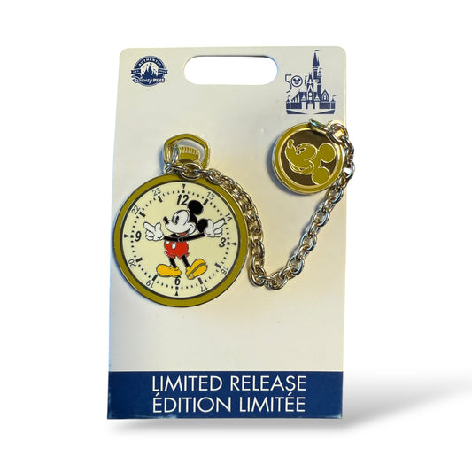 WDW 50th Anniversary Mickey Mouse Pocket Watch Pin