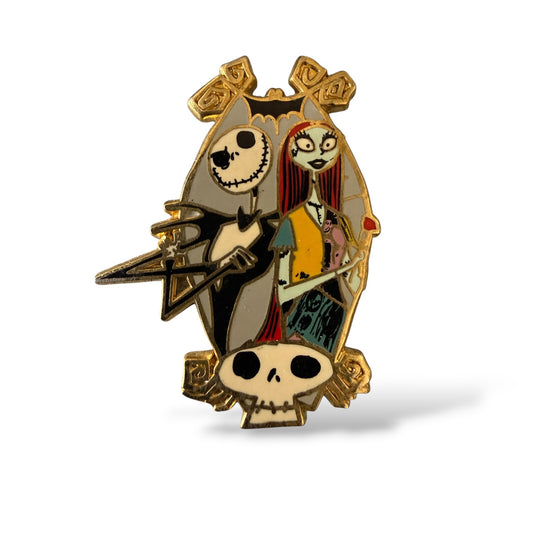 Jerry Leigh Nightmare Before Christmas Jack Skellington and Sally Portrait Pin
