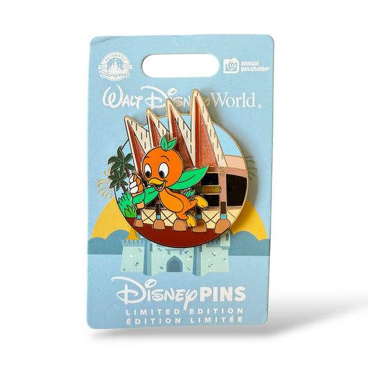 WDW Annual Passholder Orange Bird Aloha Isle Citrus Swirl Cone Pin