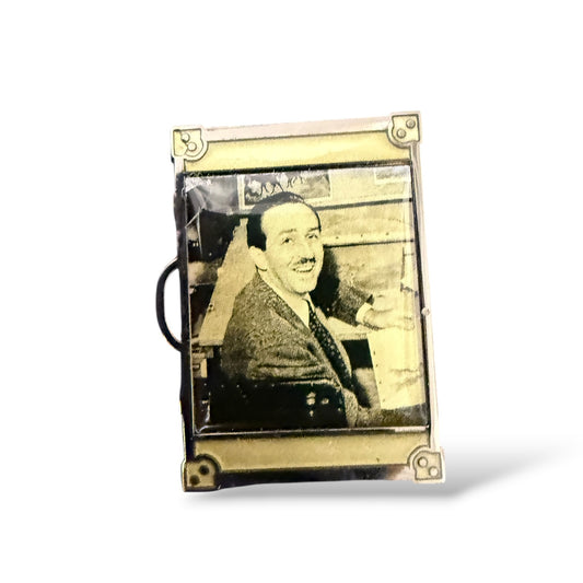 Disney Parks Legacy of a Dream Booster Walt Disney Sitting at a Drawing Table Epoxy Dome Pin