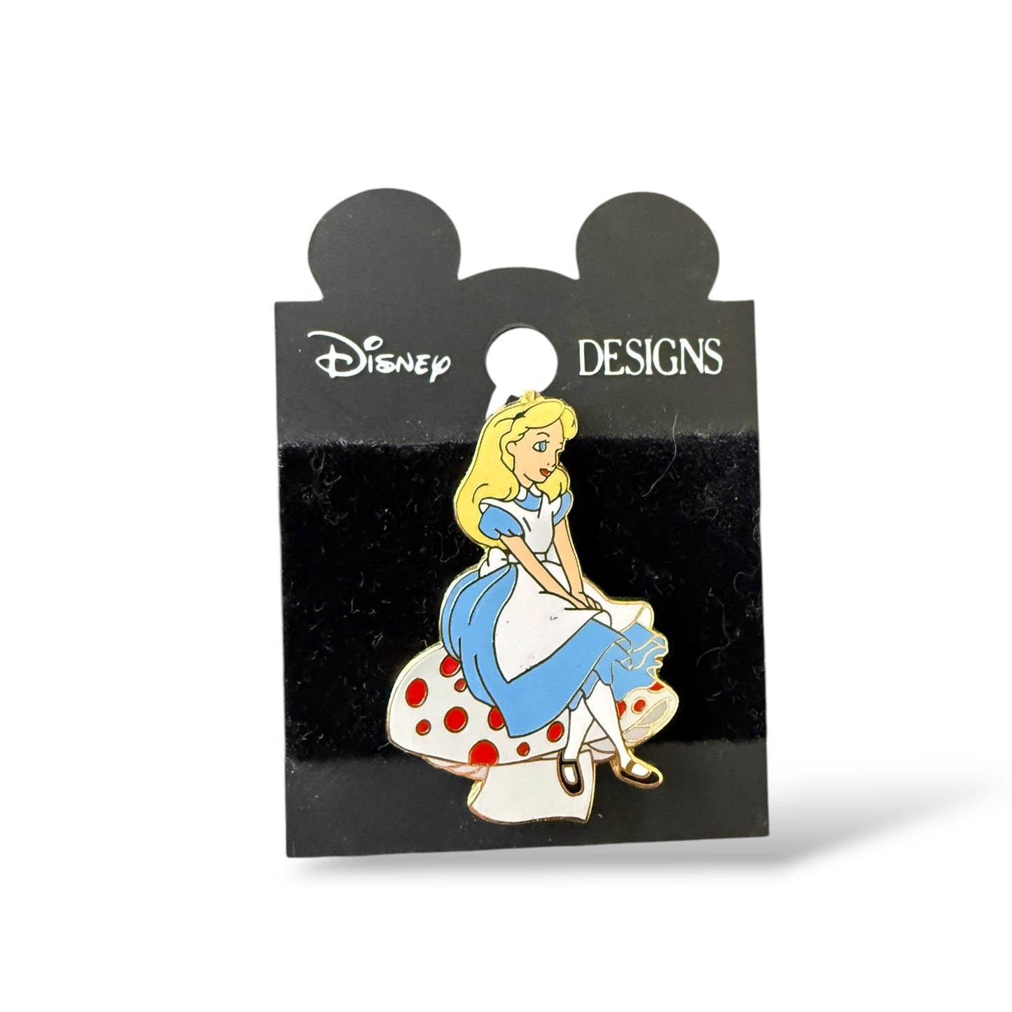 Disney Parks Core Character Alice Sitting on a Mushroom Blue Petticoat Ruffles Pin
