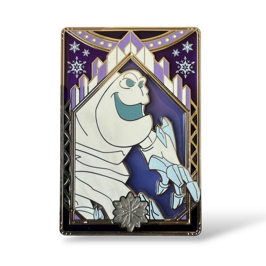 Monogram Frozen Stained Glass Windows Marshmallow Pin