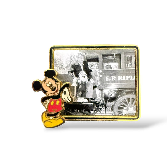 DLR Walt's 100th Birthday Picture Frame Riding E.P. Ripley Train Pin
