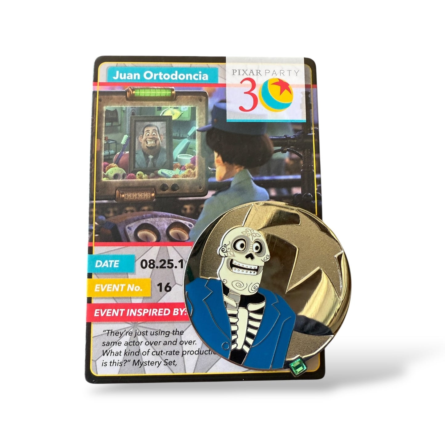 WDW 20 Years Pin Trading Re-Collections Trading Card Mystery Juan Ortodoncia Pin